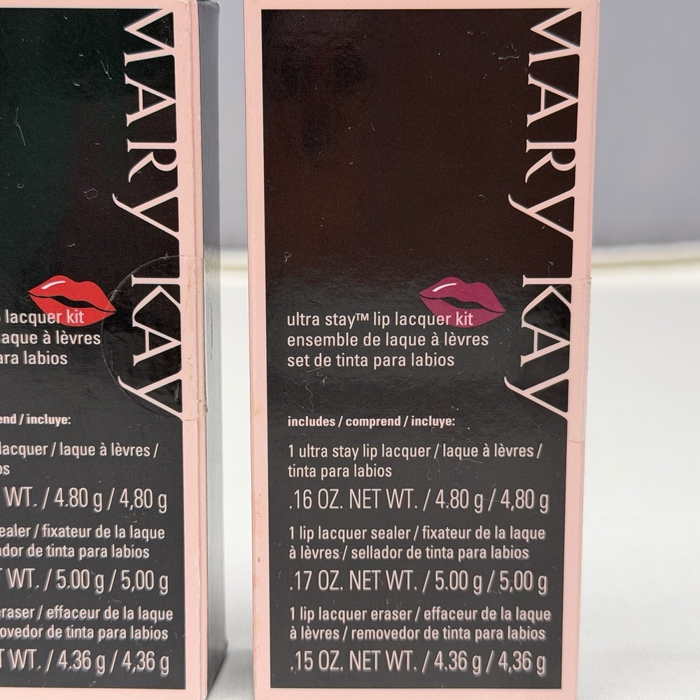 NIB Mary Kay Ultra Stay Lip Lacquer Kit PLUM ROSE CHERRY 1 Ea Sealed NOS - Picture 5 of 12